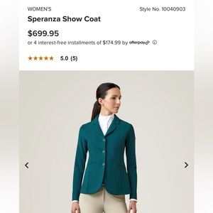 Ariat Green Show Coat